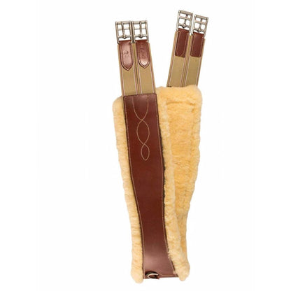 Fancy Stitched Sheepskin Girth