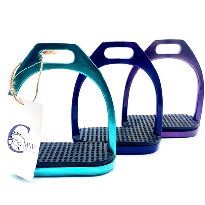 Showman® Stainless Steel Glitter Coated Stirrup Irons