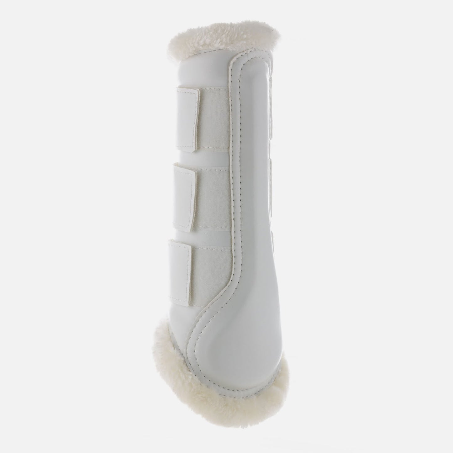 Horze Wilton Faux Fur Brushing Boots - White